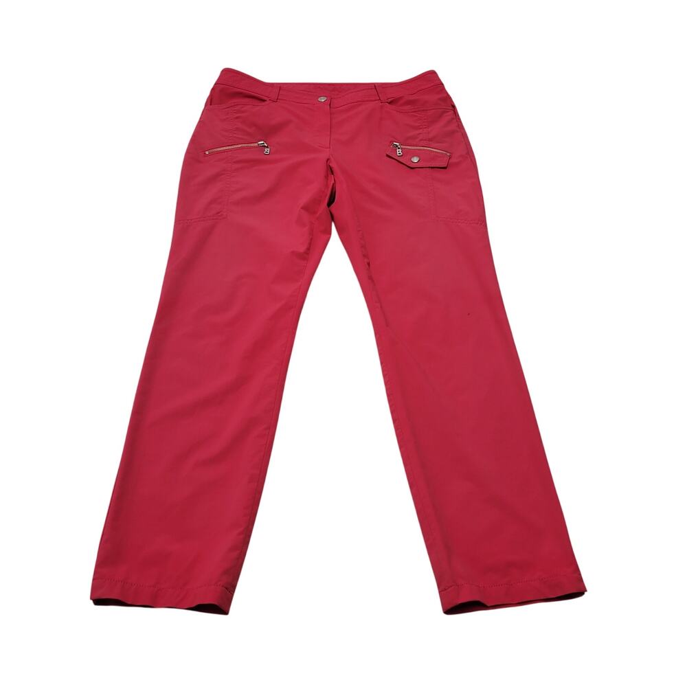 Bogner hot pink ripstop golf casual pants slim straight preppy 38 gorpcore